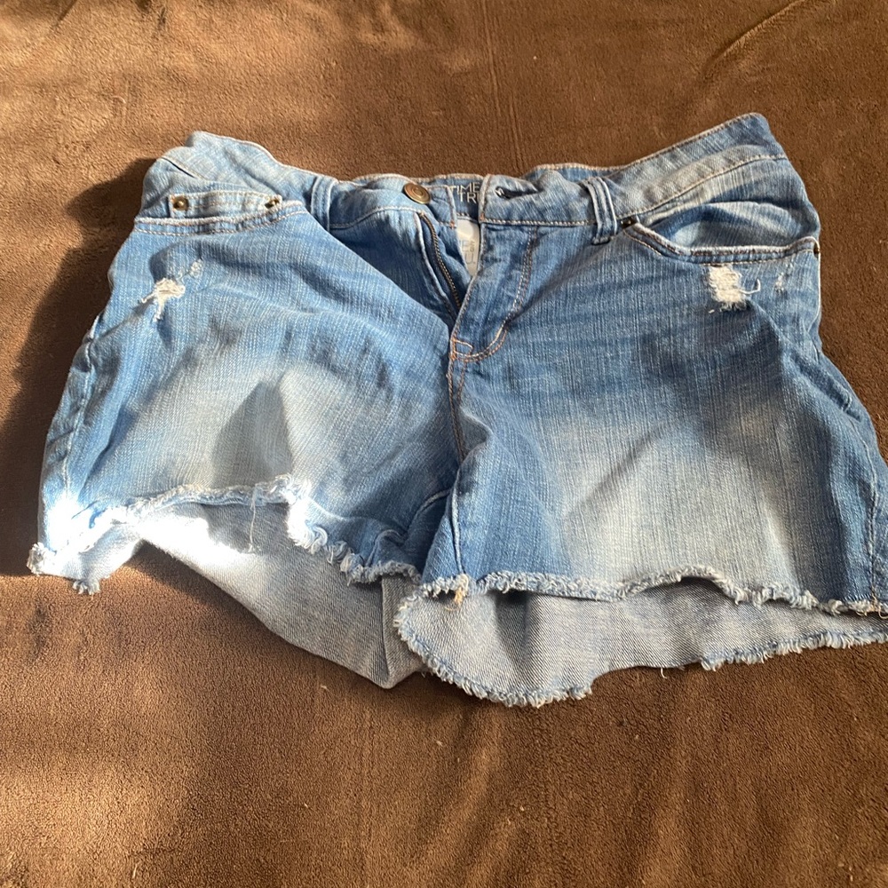 blue jean short shorts